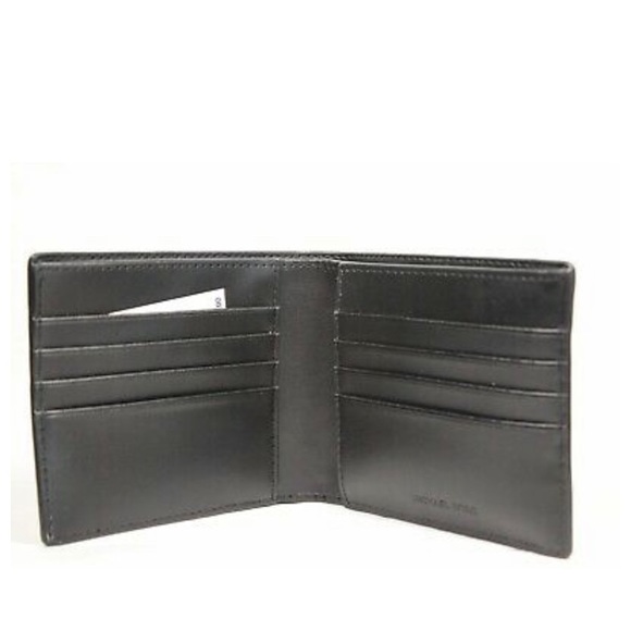 MICHAEL KORS MENS Cooper Pebbled Leather Billfold Wallet With Passcase - Picture 4 of 5